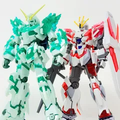 【素組み完成品】HGUC 1/144 ナラティブガンダム C装備 ＆ ユニコーンガンダム 覚醒仕様 2体セット ガンプラ ガンダムNT UC ジャンク 現状品 まとめ売り 部品取り サイコフレーム バンダイ