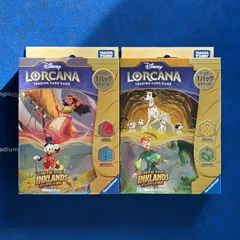 ディズニー ロルカナ 構築済みデッキ インクランド探訪 ルビー・サファイア アンバー・エメラルド 新品 未使用 未開封 2点セット LORCANA スタートデッキ スターターデッキ