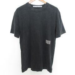 美品 Alexander Wang アレキサンダーワン ハイツイストジャージーアシッドウォッシュTシャツ カットソー UCC2221527 XS ブラック メンズ レディース 古着 中古 USED