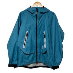 良品 and wander アンドワンダー loose fitting rain jacket レインジャケット 574-3211047 サイズM ブルー メンズ 古着 中古 USED