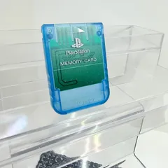 【フルメンテナンス】PS1 プレイステーション1 メモリカード メモリーカード  ソニー純正品 クリアブルー 青色 c