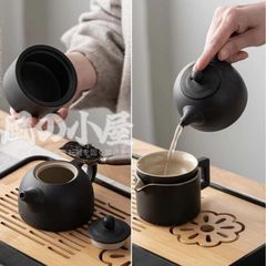 茶器セット ティーセット 陶器 湯呑み　急須 11個セット 携帯式 軽量 ティーポット　カップセット 旅行用　自宅用　贈り物　高級 おしゃれ　ケース付き