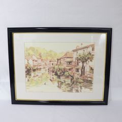 ジブリアート114 千と千尋の神隠しより「銀山温泉」額装品 寸法45㎝×33