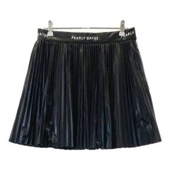 未使用PEARLY GATES パーリーゲイツ フェイクレザースカート ブラック