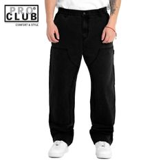 PRO CLUB HEAVYWEIGHT DOUBLE KNEE カーペンターパンツ ダブルニー ブラック CARPENTER PANT Black プロクラブ ストリートファッション サイズ32