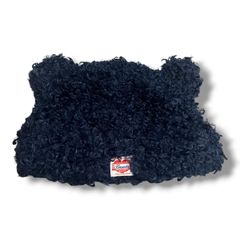参考上代14300円 미사용 BASICKS BEAR BEANIE ベア ビーニー ニット帽 キャップ ベイシックス S45-1201 ブルー M 2682MG