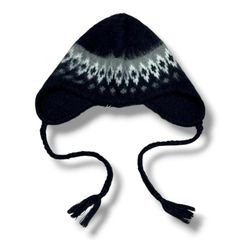 参考上代17600円 미사용 BASICKS Heart Nordic Ear Flap Cap ノルディック柄 イヤーフラップ キャップ ベイシックス S4.5-1211 ネイビー 2695MG