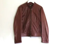 【231215】EMMETI エンメティ  干場義雅氏別注　H CLASSICA パンチング　ラムレザー ジャケット メンズ  ・48 082282 茶