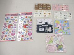 [Unused] Hobby San-X Sumikkogurashi Sticker Bits Fluffy Rabbit-chan Glass Bead Stickers Chocolate Block Stickers etc. 9 items Goods Set