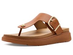 フィットフロップ レディース シューズ サンダル レザー FitFlop GenFF Buckleather ToePost Sandals Lightan タン