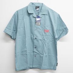 【新品未使用】gym master ジムマスター GOOD LIFE 刺繍シャツ ユニセックス グレイッシュブルー Mサイズ G521718 半袖 X0744