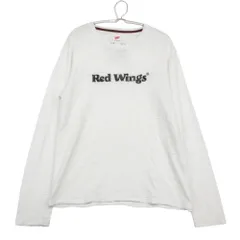 RED WING レッドウィング 長袖Ｔシャツ ロゴ刺繍 トップス コットン ホワイト L【L】 メンズ 【中古】