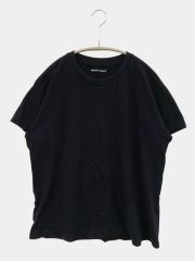 BODY WILD Tシャツ カットソー M ブラック クルーネック 丸首 半袖 無地 ブランドロゴ ショート丈 メンズ