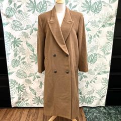美品】DAKS 高級 ウールカシミヤ ロングコート ダブルボタン 9号