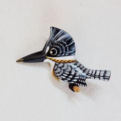 よち様専用品 「ヤマセミ」 リアルバードカービング 木彫りの野鳥 野鳥