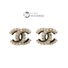 シャネル CHANEL ピアス ココマーク フェイクパール A19S GP 訳あり 送料無料