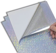 ENN LLC ホログラムシート A4 透明 20枚 ラミネートフィルム インクジェット印刷可能 (五つ星)