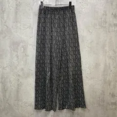 ▽  abahouse ecru アバハウス エクリュ ペイズリー柄 イージーパンツ プリーツ加工  黒 ◇■ レディース