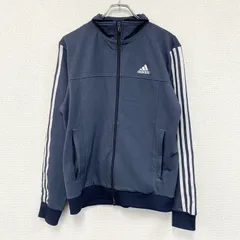 adidas　アディダス　トラックジャケット/ジャージ　紺　ネイビー　Lサイズ　古着
