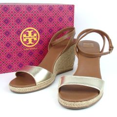 TORY BURCH トリーバーチ ウェッジソール アンクルストラップ サンダル 9 1/2 M レザー ジュート 30-522 6