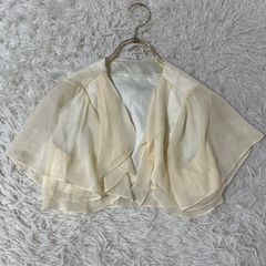 ヴィンテージ ボレロ アイボリー M パーティー お呼ばれ 透け感 オシャレ