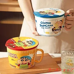 ふた付きセラミック麺ボウル，950ml，漫画の猫，アンダースコア，スープ，サラダキッチン，オフィス，学生，ランチボックス，かわいい