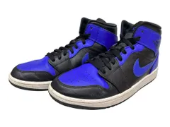 NIKE (ナイキ) AIR JORDAN 1ミッド スニーカー ハイカットスニーカー 554724-077 US9 27cm ブルー×ブラック メンズ/036