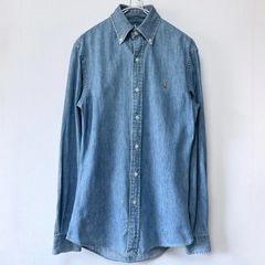 Ralph Lauren デニム ボタンダウンシャツ  インディゴブルー CUSTOM FIT サイズXS  / ラルフローレン