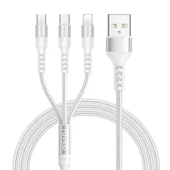 RAVIAD 3in1 充電ケーブル 短い 0.5M USB ケーブル 3A 急速充電 3イン1 充電コード USB Type C ケーブル Micro & USB & iPhone 充電 3台同時給電可能  DR9 124