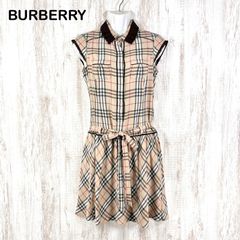 美品 BURBERRY BLUE LABEL バーバリーブルーレーベル ホースロゴ刺繡