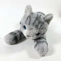 ★ サンレモン ひざねこ グレー ぬいぐるみ 猫 ネコ サバトラ リアル 程よい重さ  現状品