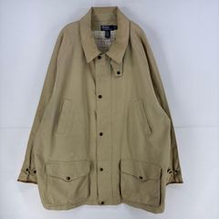 古着 ポロ・ラルフローレン POLO RALPH LAUREN ジャケット 大きいサイズ フィールドコート チンストラップ付 3XL  ベージュ 無地 メンズ