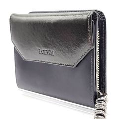 COACH コーチ 3つ折り財布 ブラック キャンバス ミニシグネチャー