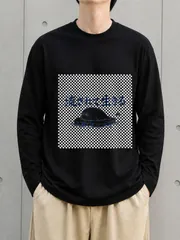 メンズ 長袖プリントTシャツ おもしろ クルーネック 綿100% ヘビーウェイト オーバーサイズ グラフィックTシャツ カジュアル ストリート アメカジ ゆったり 通気性 吸汗速乾 春夏 秋?