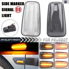 2Pcs For Peugeot 306 106 406 806 Partner Expert Citroen Berlingo Jumpy Saxo Fiat Scudo LED Dynamic Turn Signal Side Marker Light