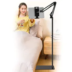 ☆新品☆タブレットフロアスタンド 床置き 寝ながら 調節可能なユニバーサル360度回転メタルタブレットホルダー 電話スタンド for iPad pro、Kindle、android surface、Fire HD8、N-Switch、iPho 76fe82cd