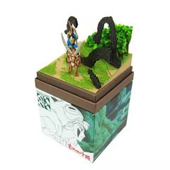 [Used] Plastic Model Kit: Studio Ghibli Mini Princess Mononoke Ashitaka and Tatarigami "Miniature Art Kit Studio Ghibli Series" [MP07-41]