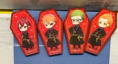 【N2-76】◎ 中古　ツイステ　ツイステッドワンダーランド　棺桶缶バッジ　4点セット