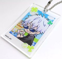 [Used] Keychain Satoru Gojo(Square) Acrylic Keychain "Marukuji Jujutsu Kaisen Enjoy! Picnic" Medium Luck - 16