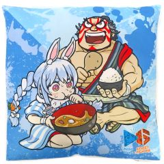 【中古】クッション・本体 兎田ぺこら＆エドモンド本田 スクエアクッション 「ストリートファイター6×バーチャルYouTuber ホロライブ 第1弾」