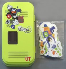 [Used] Small Item Case/Multi-Case/Tin Case - Set (Yellow) - Tin Case with Original Sticker - "Splatoon 3 x UNIQLO" - Purchase Bonus Item
