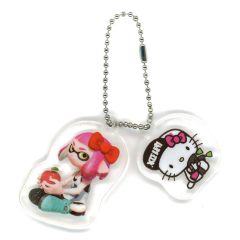 [Used] Goods Girl & Hello Kitty "Splatoon 2 x Sanrio Characters Acrylic Keychain Collection"