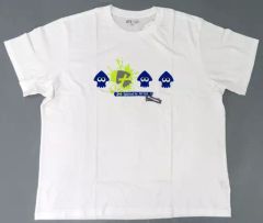 [Used] T-shirt, Squid (Blue), UT Graphic T-shirt, White, Size XL, "Splatoon 3 x Uniqlo"