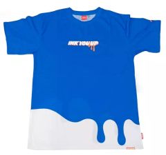 [Used] Clothing: Girl (INK YOU UP) T-shirt, Blue, Size XL, "Splatoon" Nintendo TOKYO merchandise