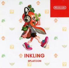 [Used] Sticker - Girl (Orange) Sticker - "Splatoon" - Nintendo TOKYO Check-in Bonus