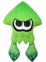 [Used] Large Squid Plush Toy, Neon Green, ALL STAR COLLECTION Plush Toy, "Splatoon 2"