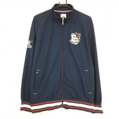フィラゴルフ ジャケットブルゾン ネイビー×白×レッド 胸ロゴ  メンズ LL ゴルフウェア FILA GOLF