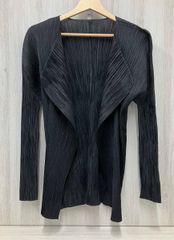 PLEATS PLEASE イッセイミヤケ 長袖カーディガン サイズ3 ブラック