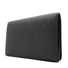 美品 ロエベ LOEWE アナグラム カードケース 名刺入れ レザー グレー ブラック 黒 定期入れ 敬老の日 シルバーウィーク 秋休み ハロウィン 七五三 勤労感謝 ブラックフライデー 冬のボーナス クリスマス ギフト プレゼント