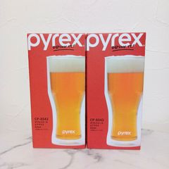 Pyrex　パイレックス　ダブルウォールグラス　ビアグラス　保温　保冷　耐熱ガラス　420ml ×2個セット